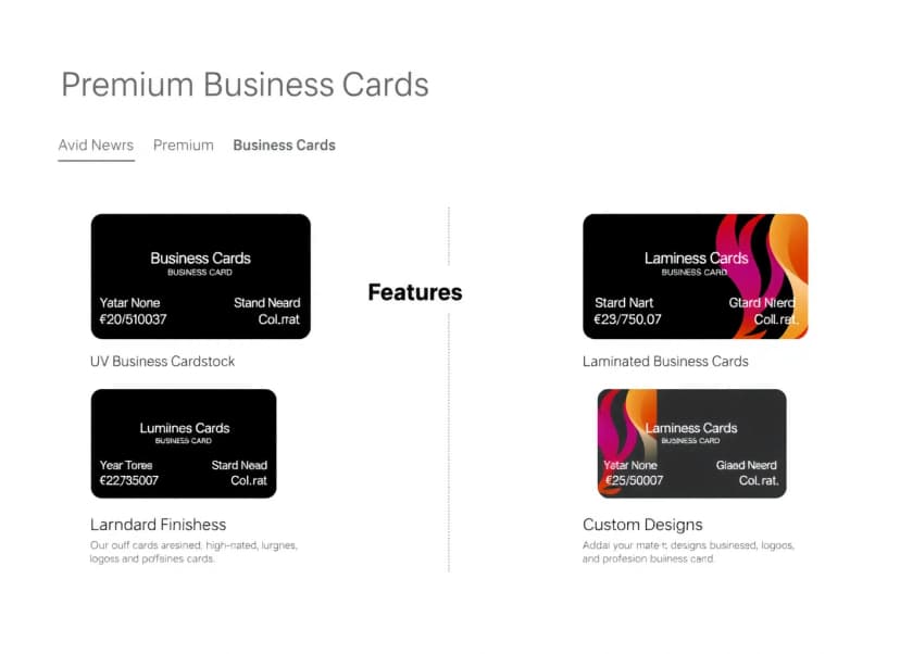UV Business Cards